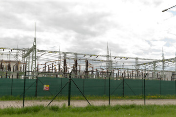 The electricity substation features optimized infrastructure and strong security measures for...
