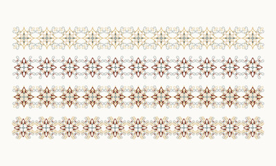Vintage Ethnic Seamless Border Collection – Soft Pastel Decorative Trim Set