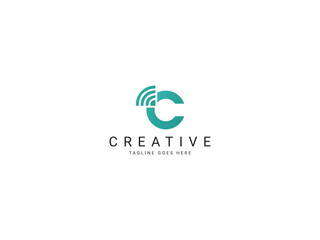 c modern letter logo