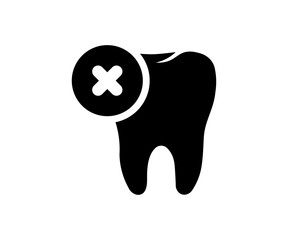 Teeth remove icon sign. Tooth and teeth remove vector design and illustration.

