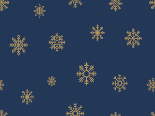 Seamless pattern featuring winter floral and snowflake designs for Christmas holiday decoration