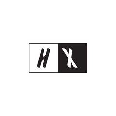 Initial Alphabet Vector Monogram Logo Design Alphabet Unique Simple Bold HX