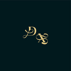 wedding logo initial DX elegant and curvy style monogram bold concept design letter