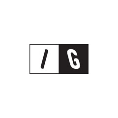 Initial Alphabet Vector Monogram Logo Design Alphabet Unique Simple Bold IG