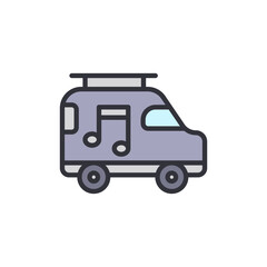 Musical Journey On Wheels An Illustration Of A Recreational Vehicle
