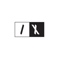 Initial Alphabet Vector Monogram Logo Design Alphabet Unique Simple Bold IX