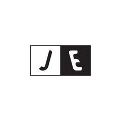Initial Alphabet Vector Monogram Logo Design Alphabet Unique Simple Bold JE