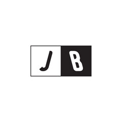 Initial Alphabet Vector Monogram Logo Design Alphabet Unique Simple Bold JB