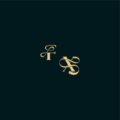 wedding logo initial FX elegant and curvy style monogram bold concept design letter
