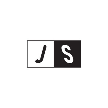 Initial Alphabet Vector Monogram Logo Design Alphabet Unique Simple Bold JS