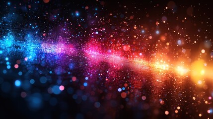 Obraz premium Vibrant cosmic nebula