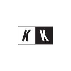 Initial Alphabet Vector Monogram Logo Design Alphabet Unique Simple Bold KK