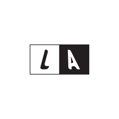 Initial Alphabet Vector Monogram Logo Design Alphabet Unique Simple Bold LA