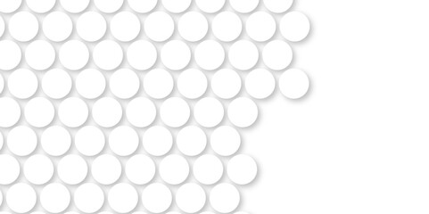 White tiles wall. round marble textures, ball tiles. Top view pavement circle block white texture with seamless patterns floor background. Air Bubble wrap texture background. Textured Background.