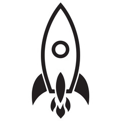 Futuristic Silhouette Rocket Logo Design | Minimal, Sleek, and Custom Vector Rocket Logo for Space Brands