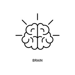 Icon a brain, isolated against a clean background.