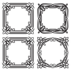 Decorative Floral Border Packs - Ornate Baroque Details for Invitations
