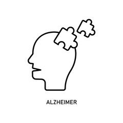 Icon a alzheimer, isolated against a clean background.