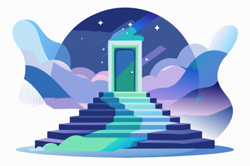 magical doorway sky glow