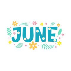 June vector background illustration. it is suitable for card, banner, or poster