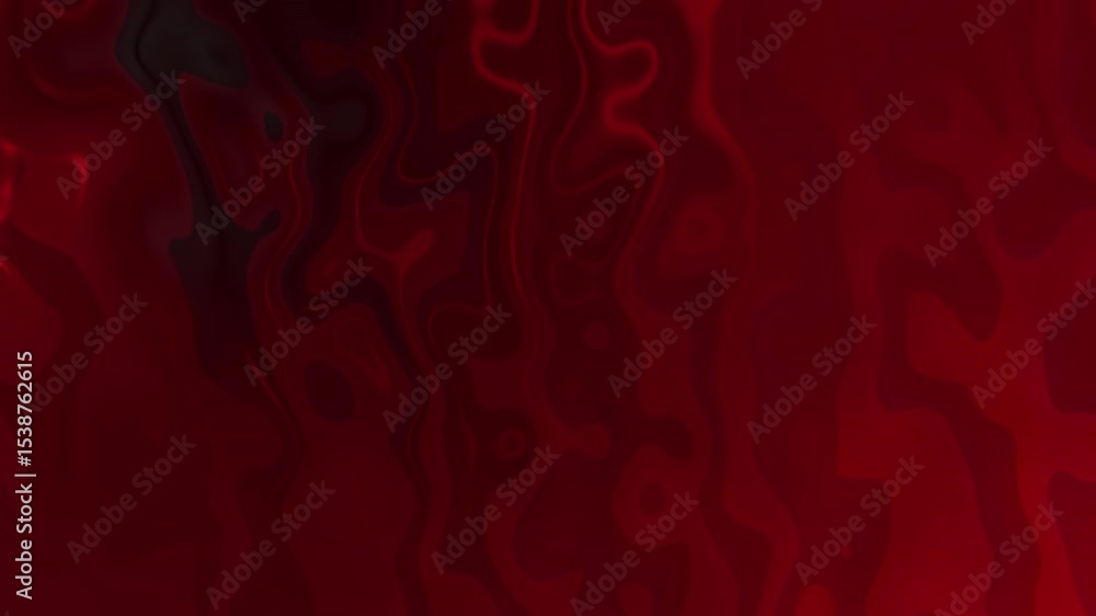Poster dark red background with flowing, wavy patterns. shades of dark crimson and burgundy create a dynami