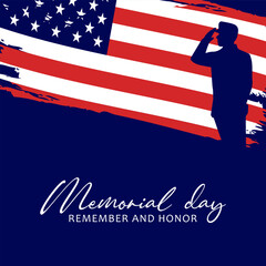 memorial day vector bakground illustration. it is suitable for card, banner, or poster