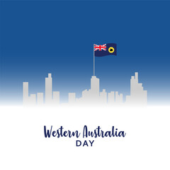 western australia day vector ilustration background. it is suitable for card, banner, or poster.