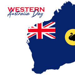 western australia day vector ilustration background. it is suitable for card, banner, or poster.
