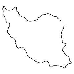 map of Iran line
