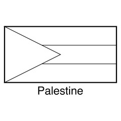 Flag of Palestine line