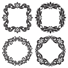 Decorative Floral Border Packs - The Perfect Foundation for Elegant Typography and Design