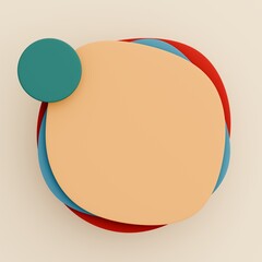 3D背景素材_ポップなフレーム_カラフル