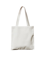A white canvas bag. The bag is empty and has no design on it