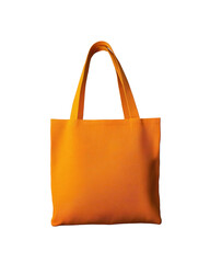 An orange bag. The bag is made of canvas and is large enough to carry a lot of items.