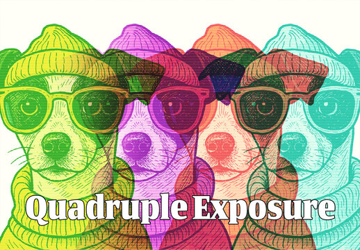 Quadruple Exposure Photo Effect