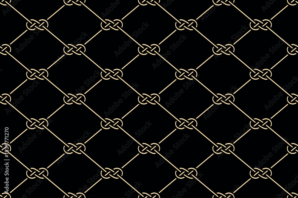 Poster The geometric pattern with lines. Seamless vector background. Golden and black texture. Graphic modern pattern. Simple lattice graphic design