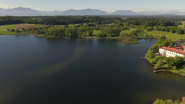 A summer drone flight across the seeon monastery which is at the same time a political meeting point for CSU