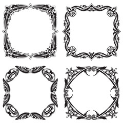 Elegant Decorative Floral Border Set Collection
