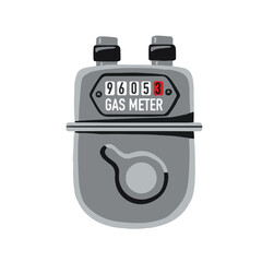 gas meter drawing vector illustration