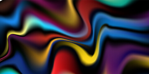 Vibrant abstract fluid background with colorful waves and smooth gradients. Ideal for modern art, digital prints, and dynamic design themes.