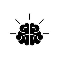 Icon a brain, isolated against a clean background.