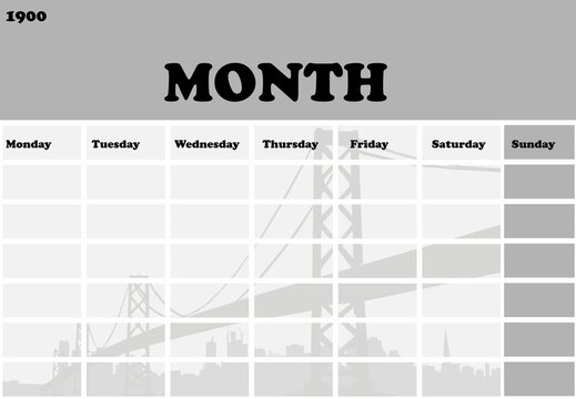 calendar card template