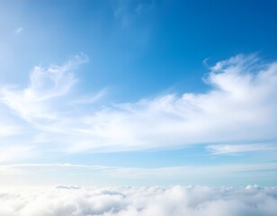 Clear blue sky and white clouds