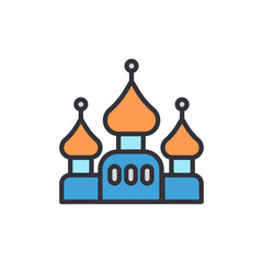 Stylized Representation Of Eastern Orthodox Cathedral With Transparent Background