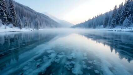 winter landscape in the mountains