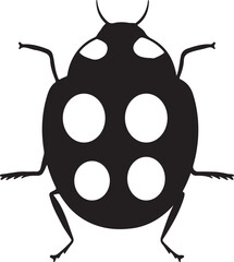 Ladybug action silhouette vector design unique