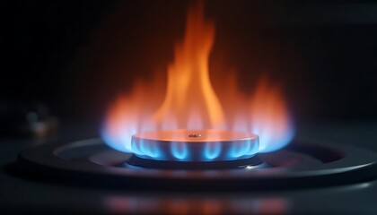 Gas Stove Burner Flame