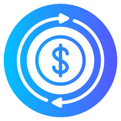 Money Exchange gradient icon