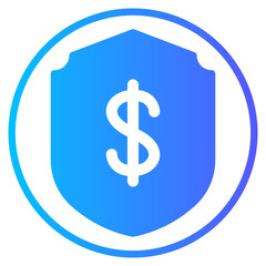 secure payment gradient icon