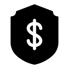 secure payment glyph icon